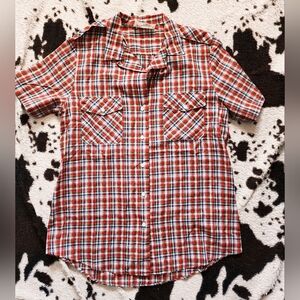 WOMEN'S 50'S/60'S PLAID BUTTON UP - MULTI